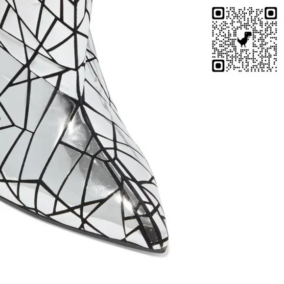 BALMAIN Joris Mosaic Embellished Suede Knee Boots - Picture 4 of 5